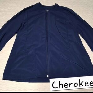 Cherokee XL Navy Full-Zip Scrub Jacket